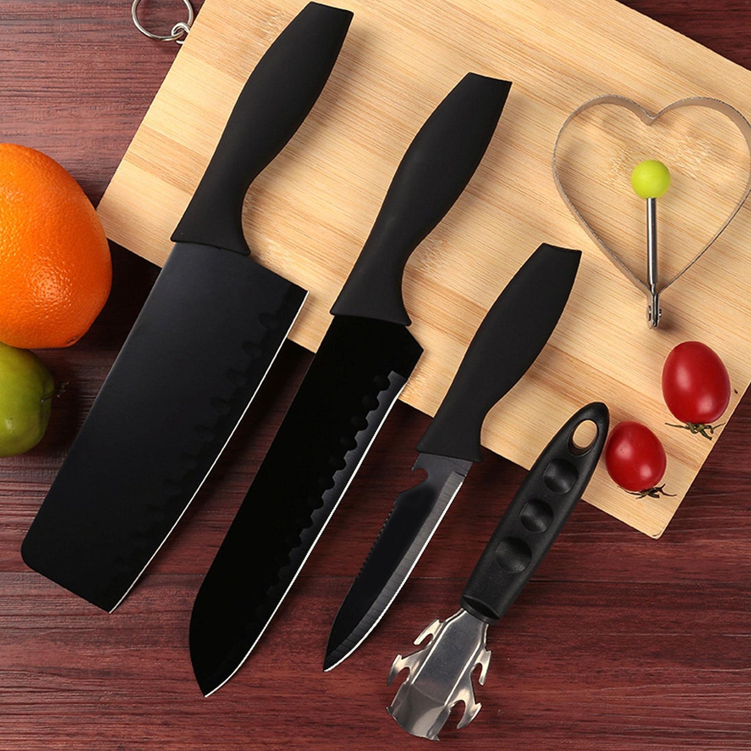5911 Kitchen Chef Cutlery Stainless Steel Knife Set, Chopping Knife, Chef Knife, Utility Knife, Butcher Knife (Pack of 5pc). 5911 Kitchen Chef Cutlery Stainless Steel Knife Set, Chopping Knife, Chef Knife, Utility Knife, Butcher Knife (Pack of 5pc).